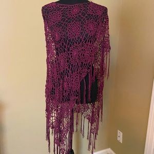 Crocheted Wine Pullover